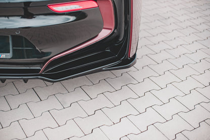 Mittlerer Diffusor Heck Ansatz DTM Look für BMW i8 schwarz Hochglanz