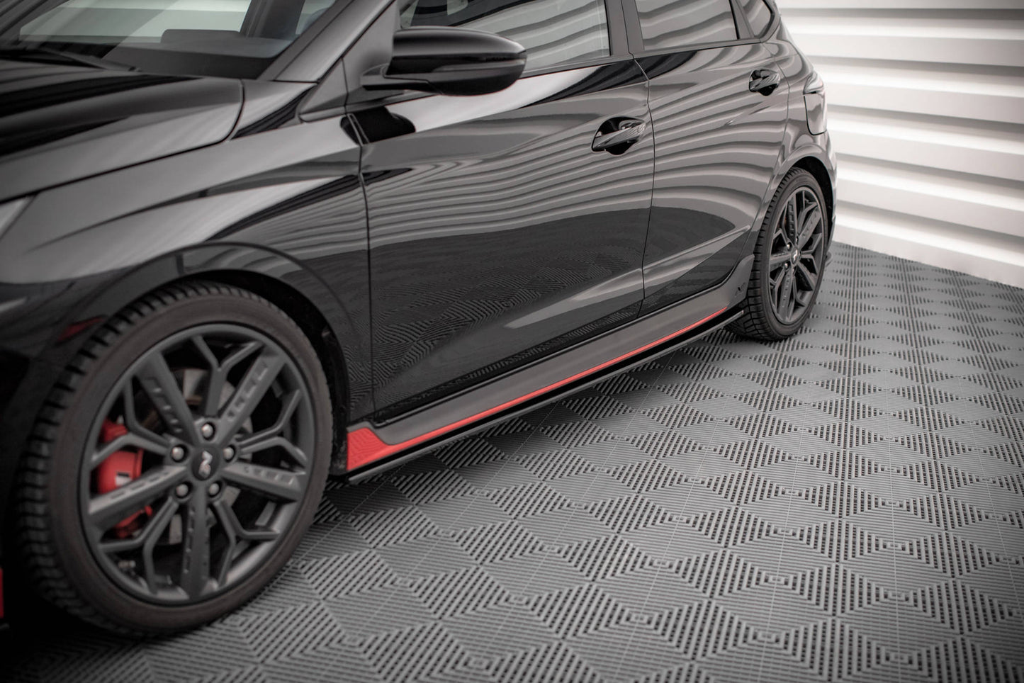 Seitenschweller Ansatz für Hyundai I20 N Mk3 schwarz matt