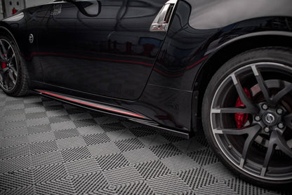 Seitenschweller Ansatz für V.2 für Nissan 370Z Nismo Facelift Carbon Look