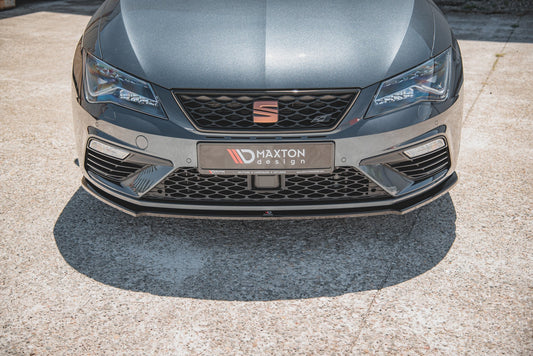 Front Ansatz V.4 für Seat Leon Cupra / FR Mk3 FL schwarz matt