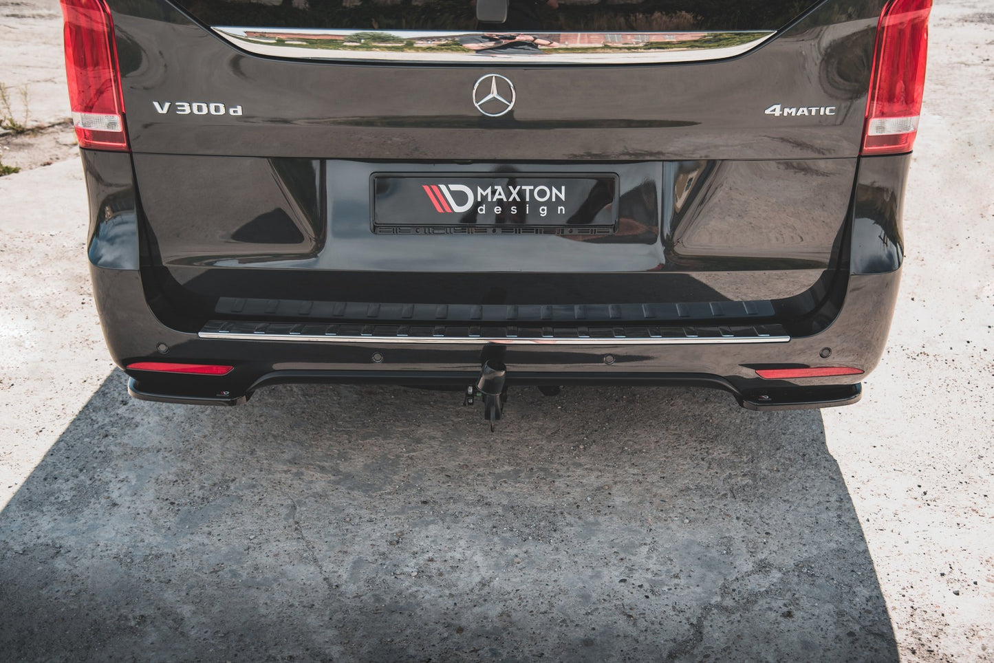 Heck Ansatz Flaps Diffusor V.1 für Mercedes-Benz V-Klasse AMG-Line W447 Facelift schwarz matt