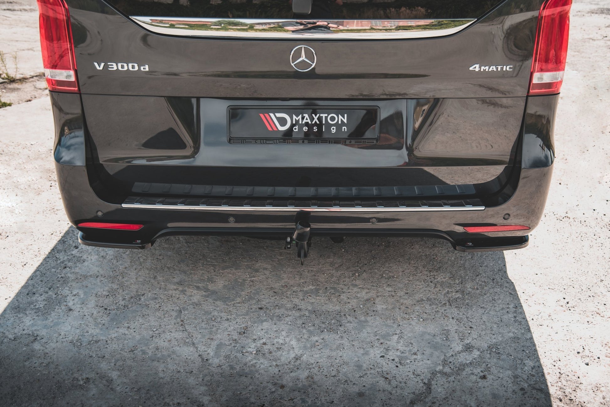 Heck Ansatz Flaps Diffusor V.1 für Mercedes-Benz V-Klasse AMG-Line W447 Facelift schwarz matt