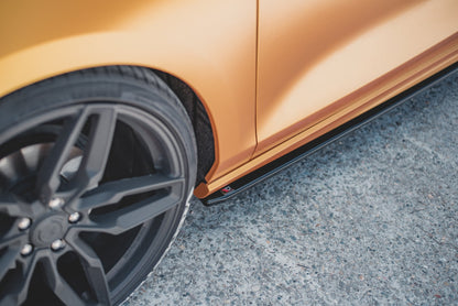 Seitenschweller Ansatz für V.4 Ford Focus ST / ST-Line Mk4 Carbon Look