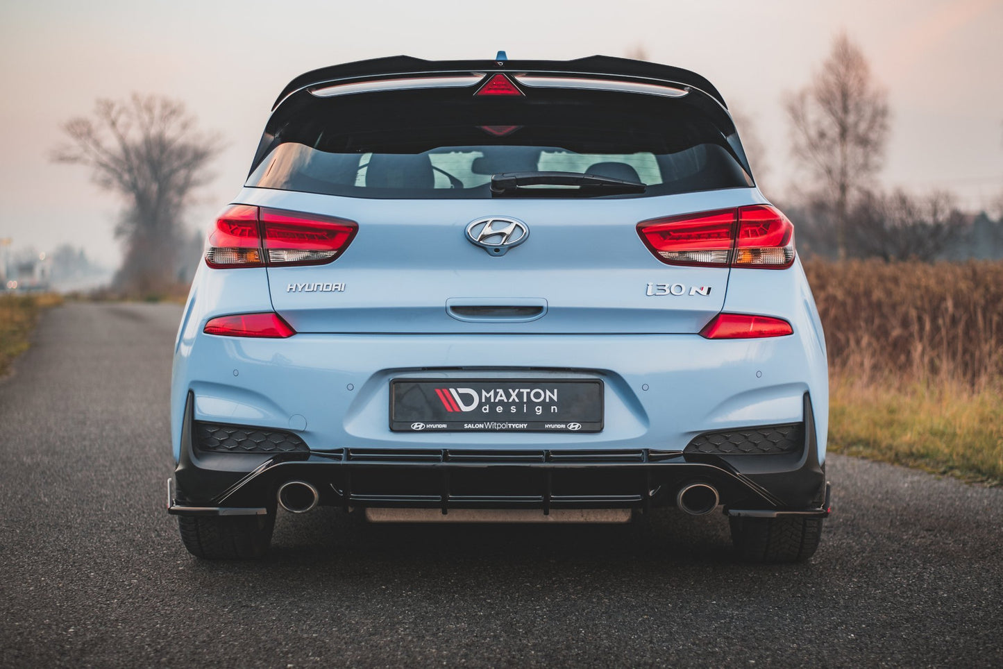 Heck Ansatz Flaps Diffusor +Flaps für V.7 Hyundai I30 N Mk3 Hatchback