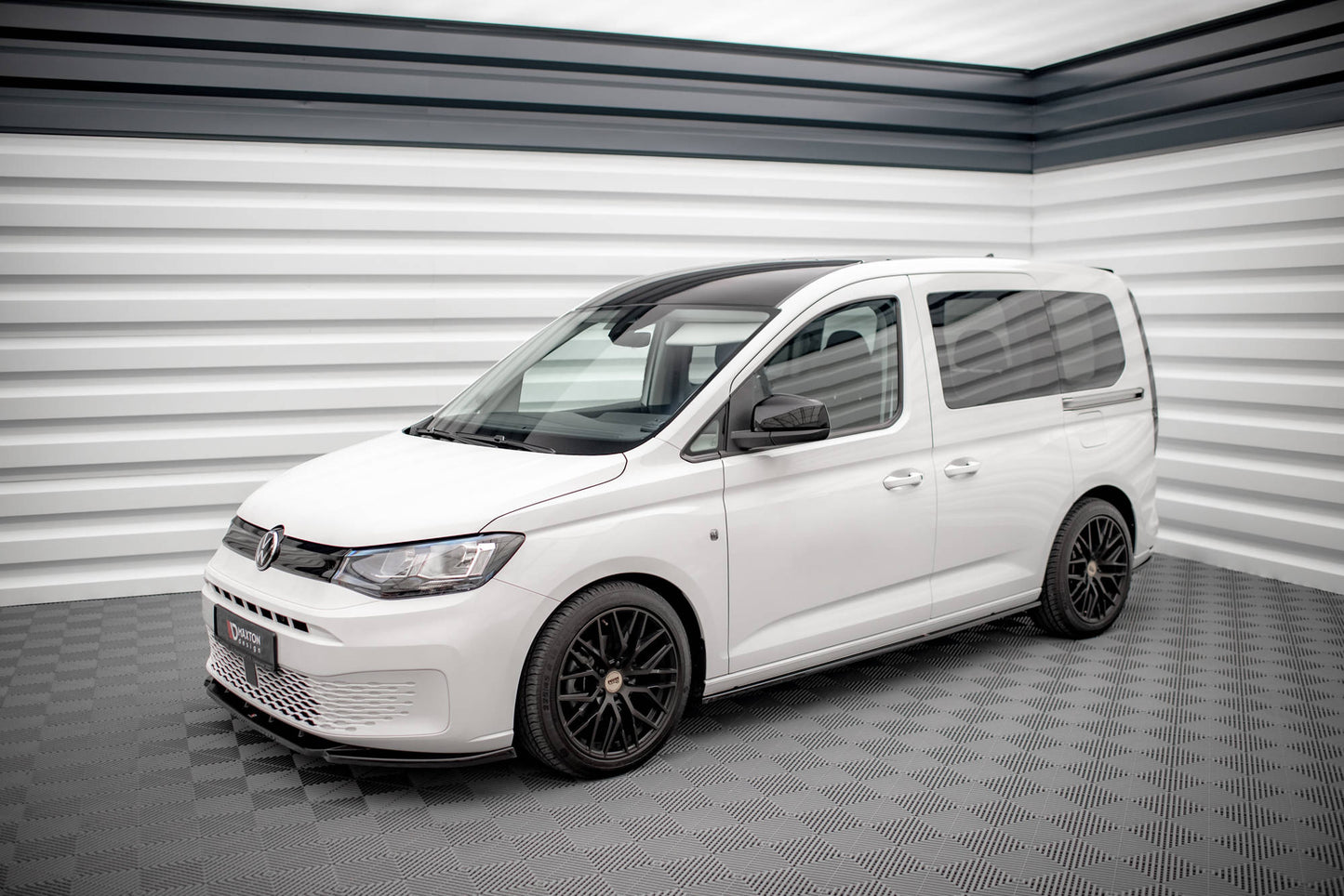 Seitenschweller Ansatz für Volkswagen Caddy Mk5 schwarz Hochglanz