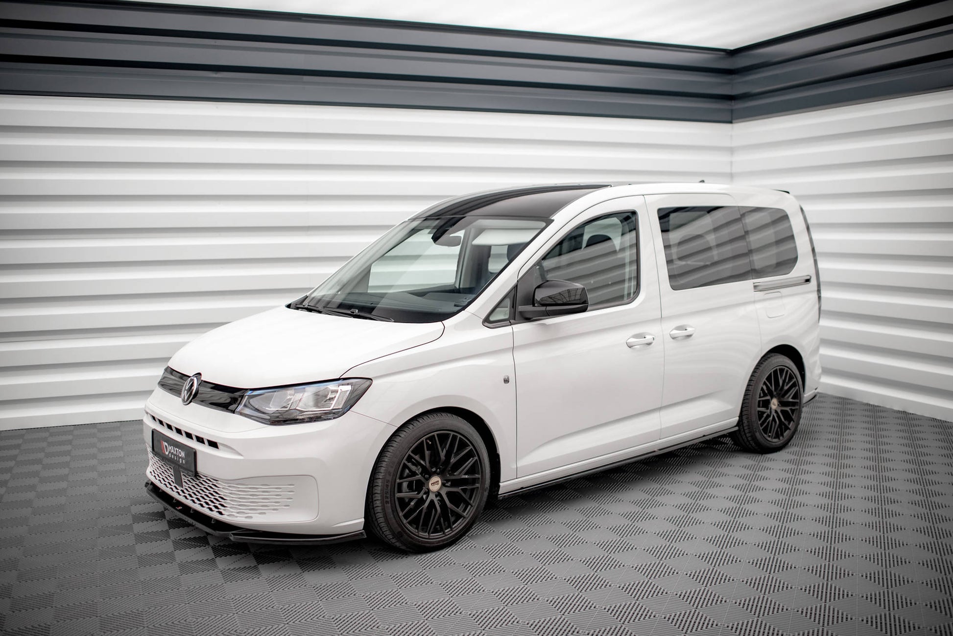 Seitenschweller Ansatz für Volkswagen Caddy Mk5 schwarz Hochglanz