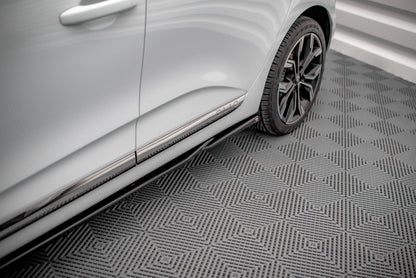 Seitenschweller Ansatz für Renault Clio Mk5 Carbon Look