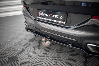Mittlerer Diffusor Heck Ansatz DTM Look für V.3 BMW X6 M-Paket G06 schwarz Hochglanz