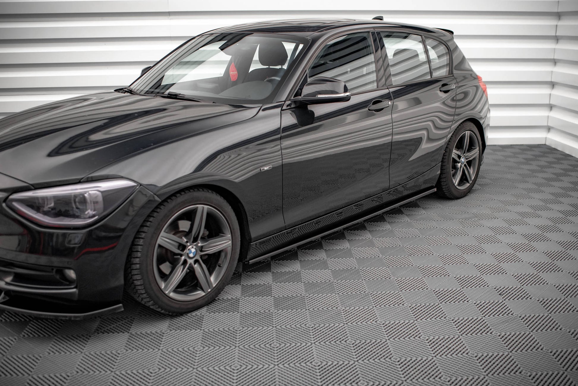 Seitenschweller Ansatz für BMW 1er F20 schwarz matt