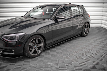 Seitenschweller Ansatz für BMW 1er F20 schwarz matt