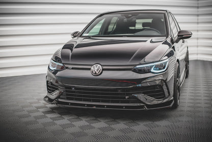 Front Ansatz V.2 für Volkswagen Golf R Mk8 schwarz Hochglanz