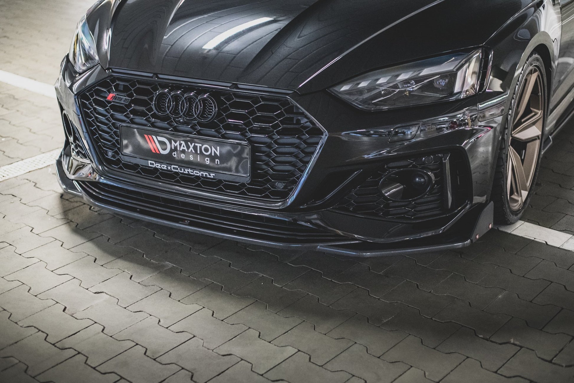 Front Ansatz +Flaps für V.1 Audi RS5 F5 Facelift