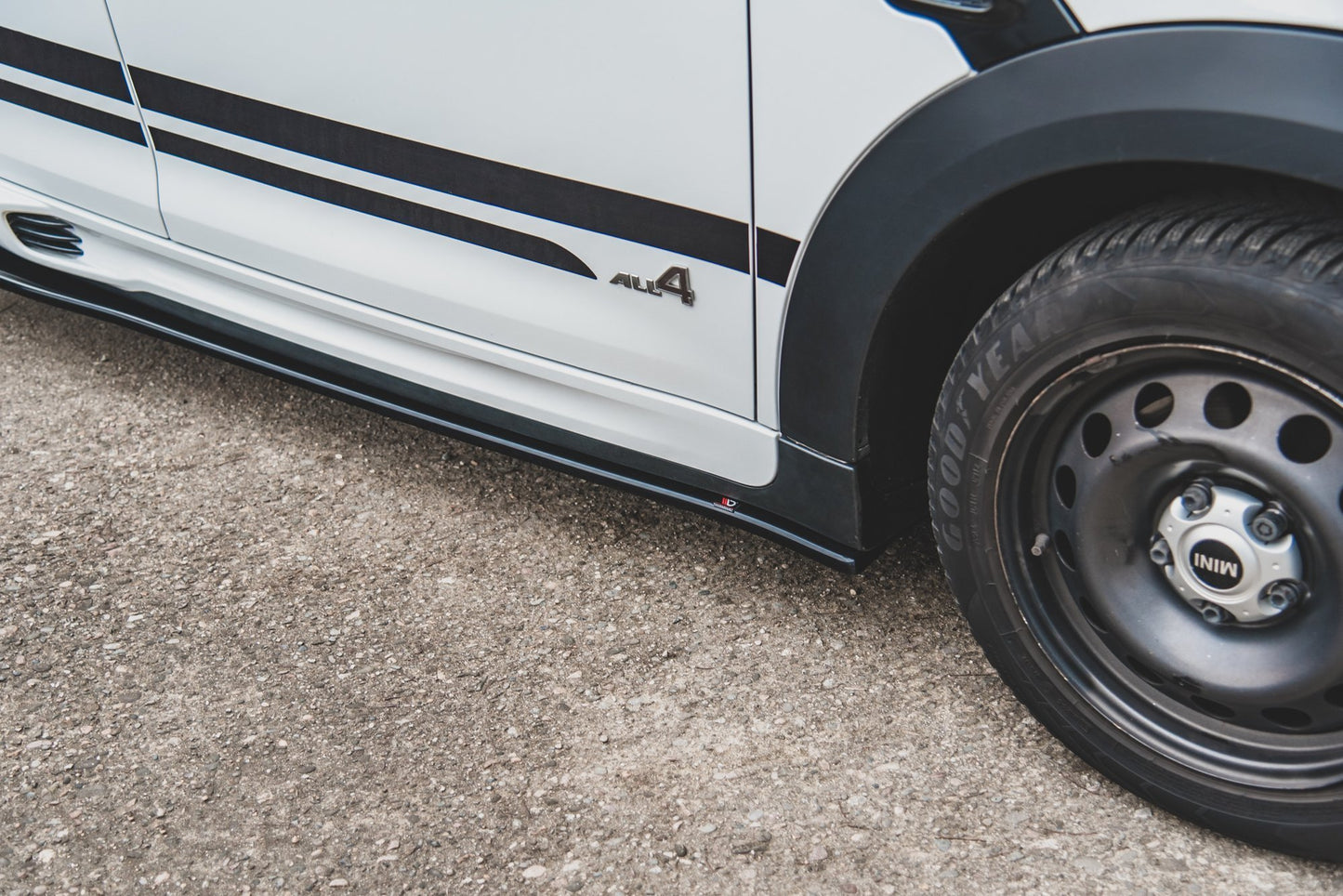 Seitenschweller Ansatz für Mini Countryman Mk1 JCW  schwarz matt