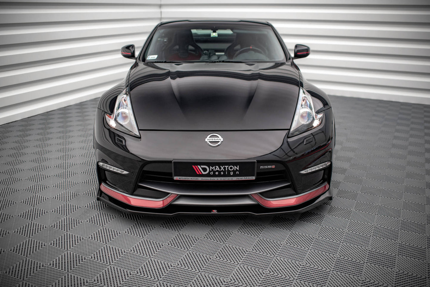 Front Ansatz V.1 für Nissan 370Z Nismo Facelift schwarz Hochglanz