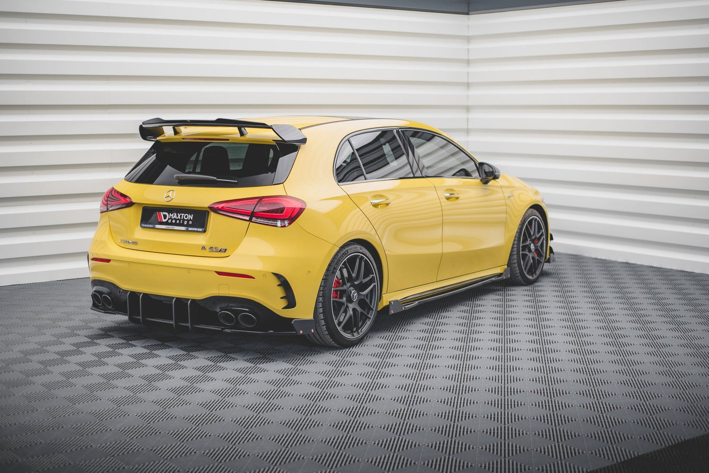 Heck Ansatz Flaps Diffusor +Flaps für V.2 Mercedes-AMG A45 S