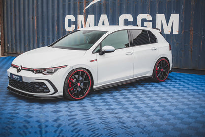 Seitenschweller Ansatz für Volkswagen Golf 8 GTI schwarz matt