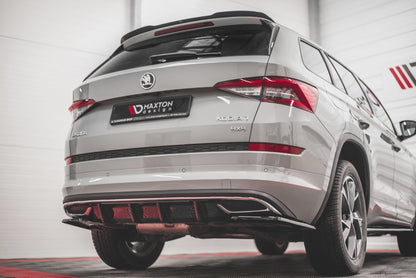 Diffusor Heck Ansatz für Skoda Kodiaq Mk1 Sportline schwarz matt