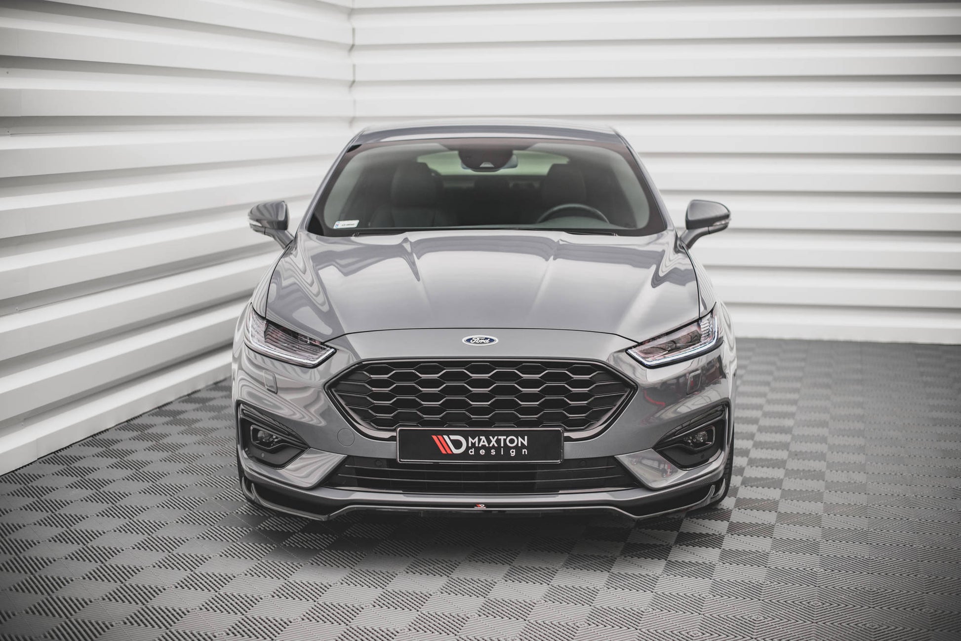 Front Ansatz V.1 für Ford Mondeo ST-Line Mk5 Facelift schwarz Hochglanz