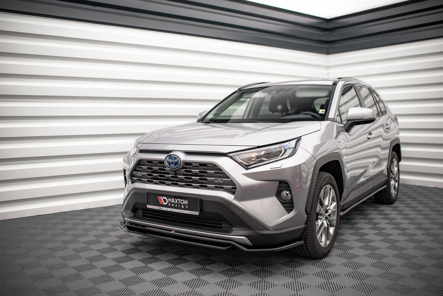 Front Ansatz für Toyota RAV4 Mk5 schwarz Hochglanz