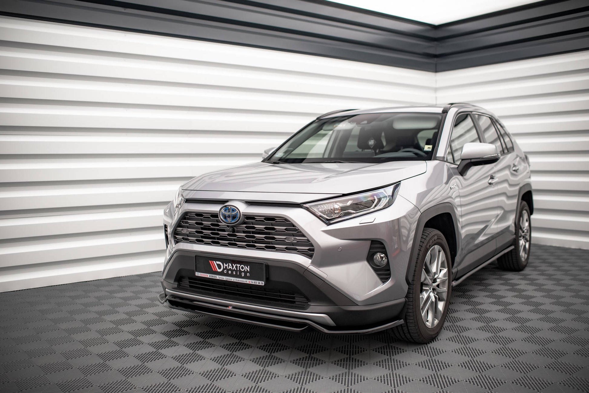 Front Ansatz für Toyota RAV4 Mk5 schwarz Hochglanz