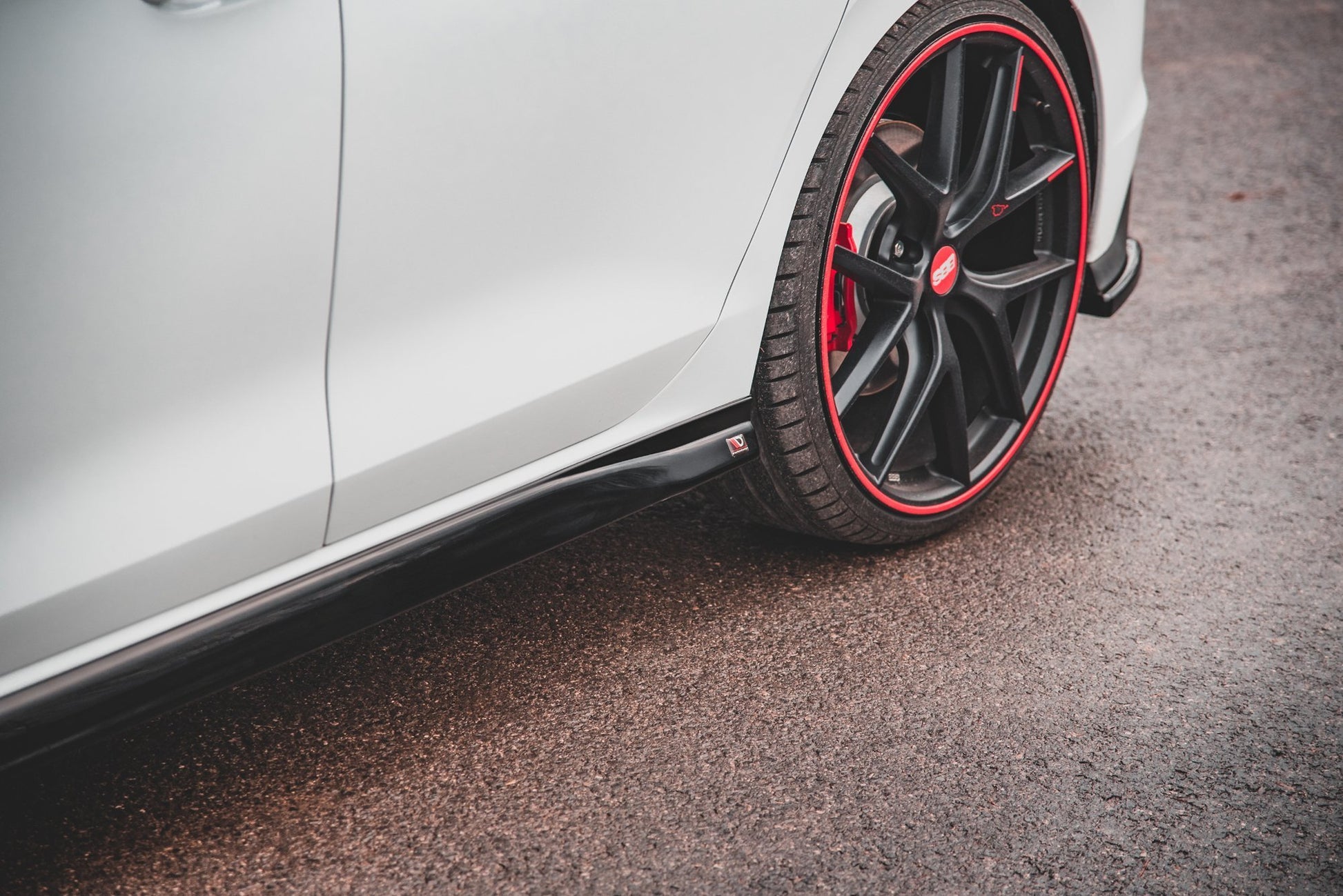 Seitenschweller Ansatz für V.3 für Volkswagen Golf 8 GTI Carbon Look