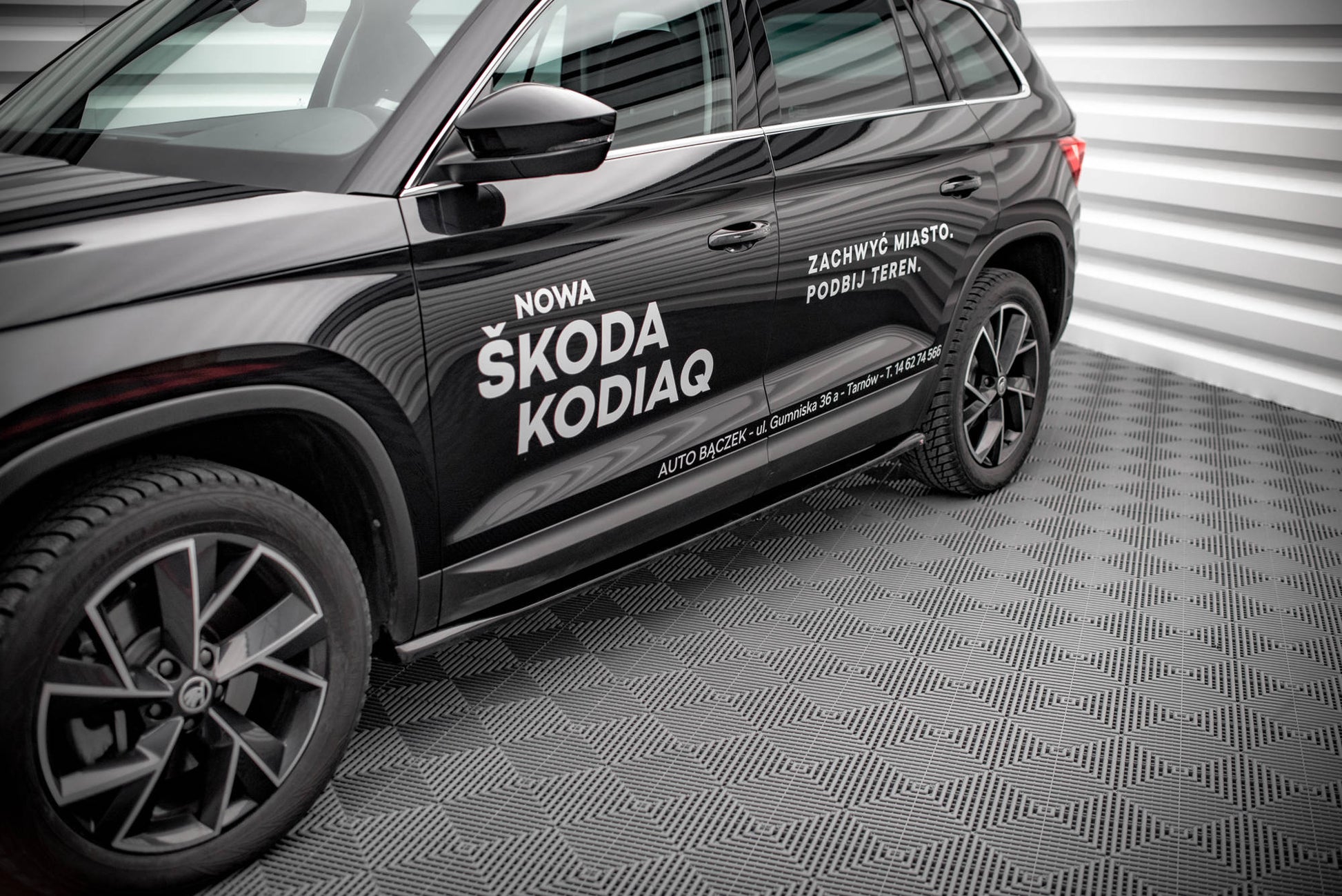 Seitenschweller Ansatz für Skoda Kodiaq Mk1 Facelift Carbon Look