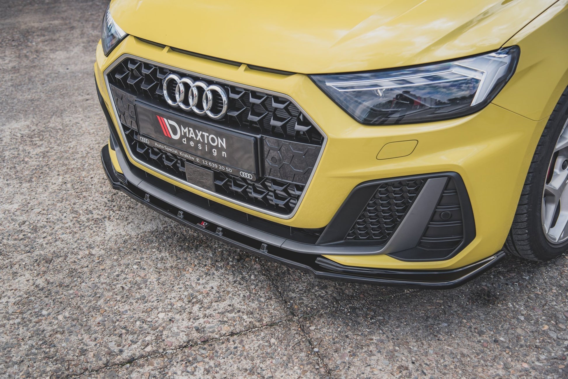 Front Ansatz V.1 für Audi A1 S-Line GB schwarz matt