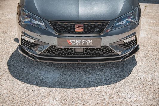Front Ansatz V.5 für Seat Leon Cupra / FR Mk3 FL schwarz matt