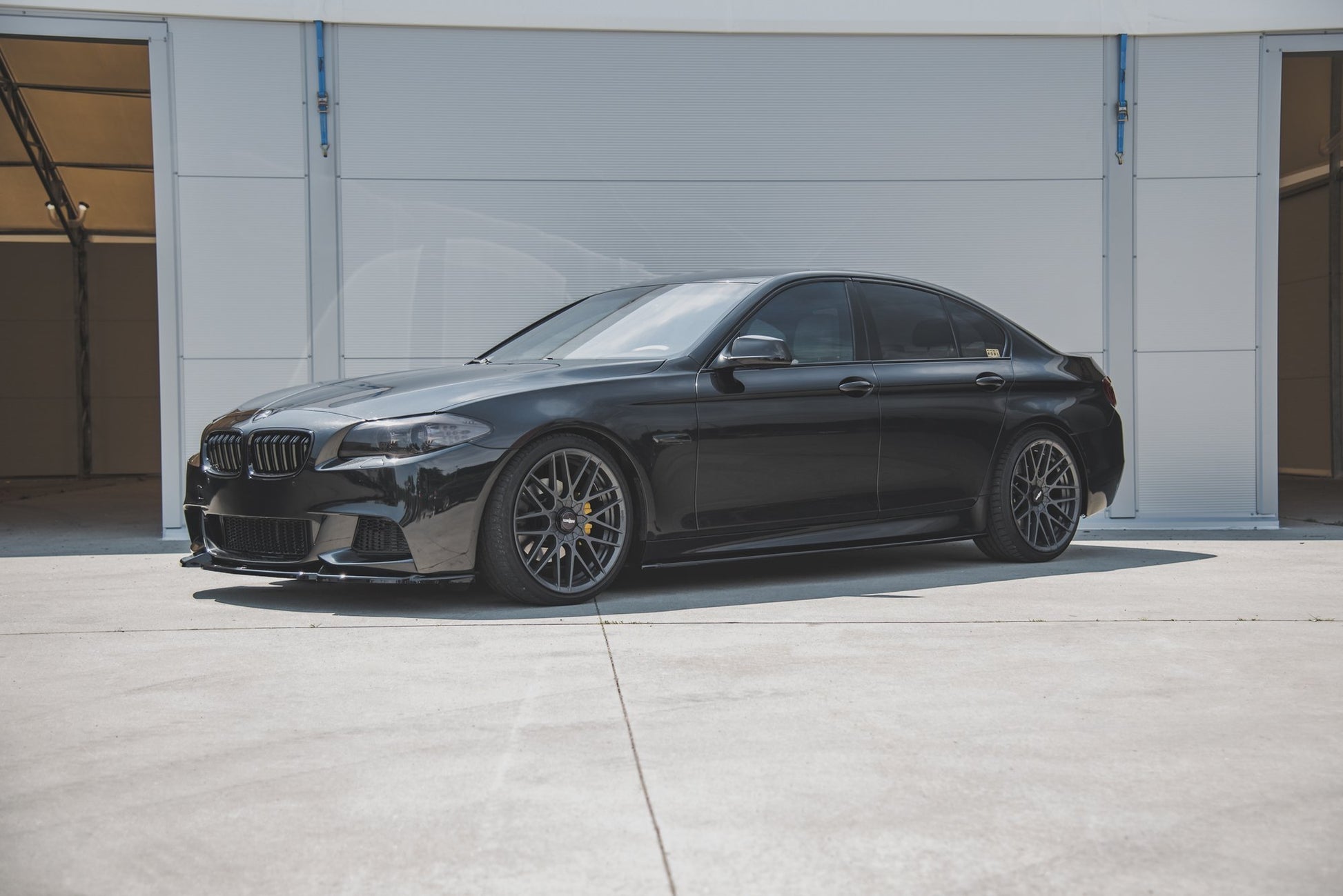 Seitenschweller Ansatz für V.2 für BMW 5er F10/F11 M-Paket schwarz Hochglanz