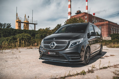 Front Ansatz V.3 für Mercedes-Benz V-Klasse AMG-Line W447 Facelift schwarz Hochglanz