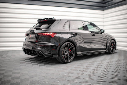 Street Pro Seitenschweller Ansatz für + Flaps Audi RS3 Sportback 8Y schwarz Hochglanz