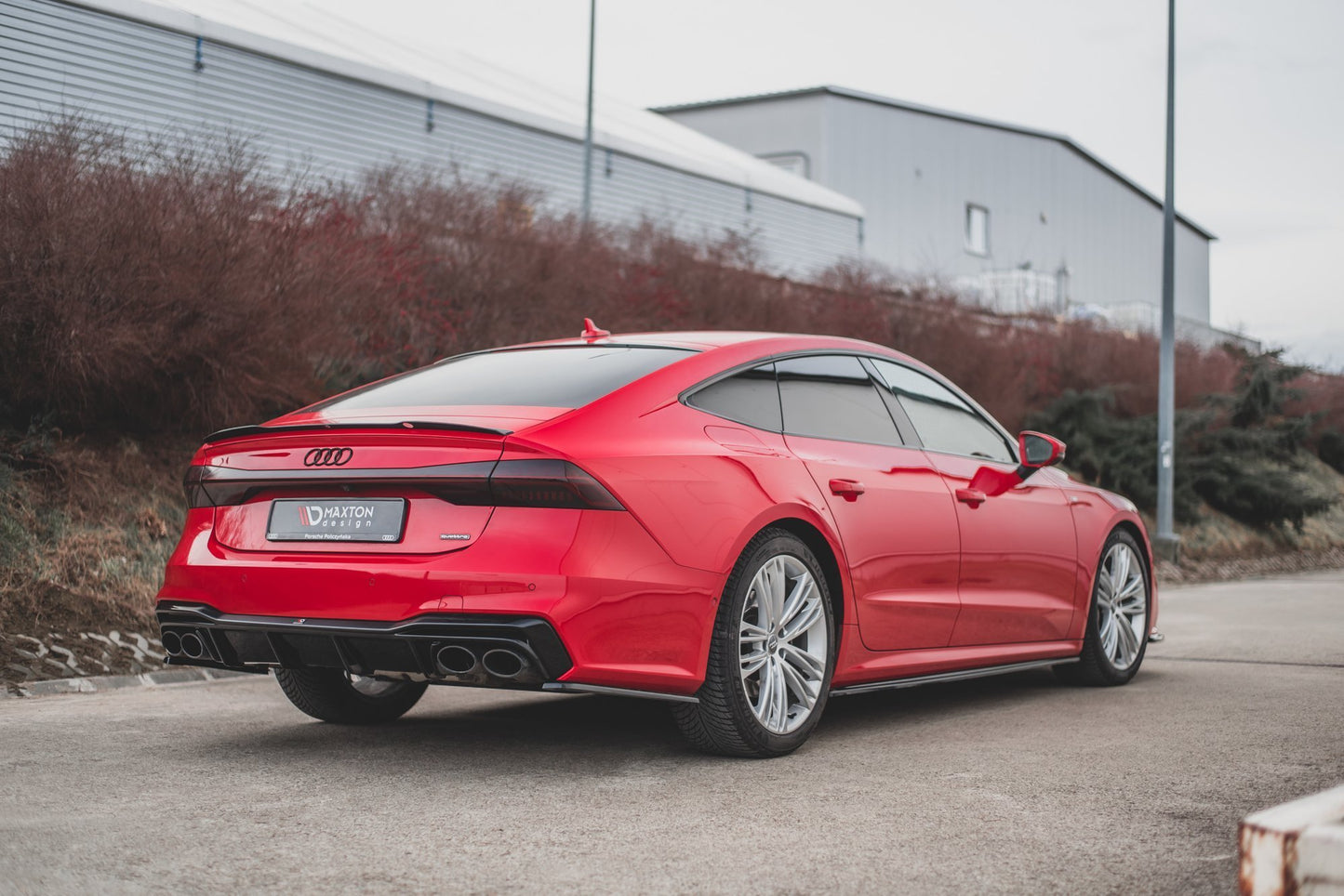 Seitenschweller Ansatz für Audi A7 C8 S-Line / S7 C8 schwarz matt