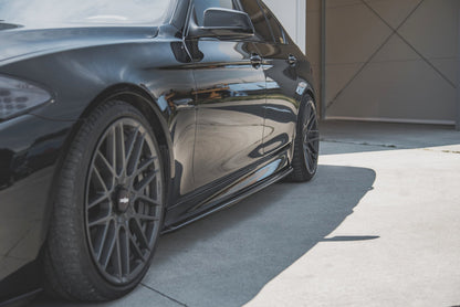Seitenschweller Ansatz für V.2 für BMW 5er F10/F11 M-Paket schwarz matt