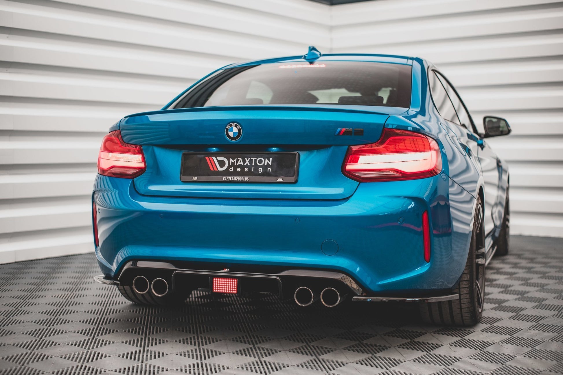 Diffusor Heck Ansatz für BMW M2 F87 schwarz matt