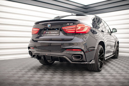 Mittlerer Diffusor Heck Ansatz DTM Look für BMW X6 M-Paket F16 schwarz Hochglanz