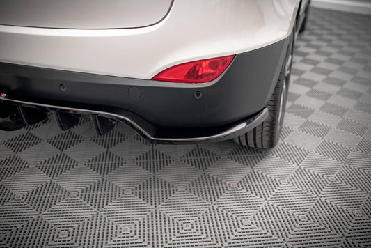 Mittlerer Diffusor Heck Ansatz DTM Look für Hyundai ix35 Mk1 schwarz Hochglanz