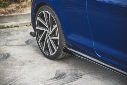 Side Flaps Volkswagen Golf 7 R / R-Line Facelift schwarz Hochglanz