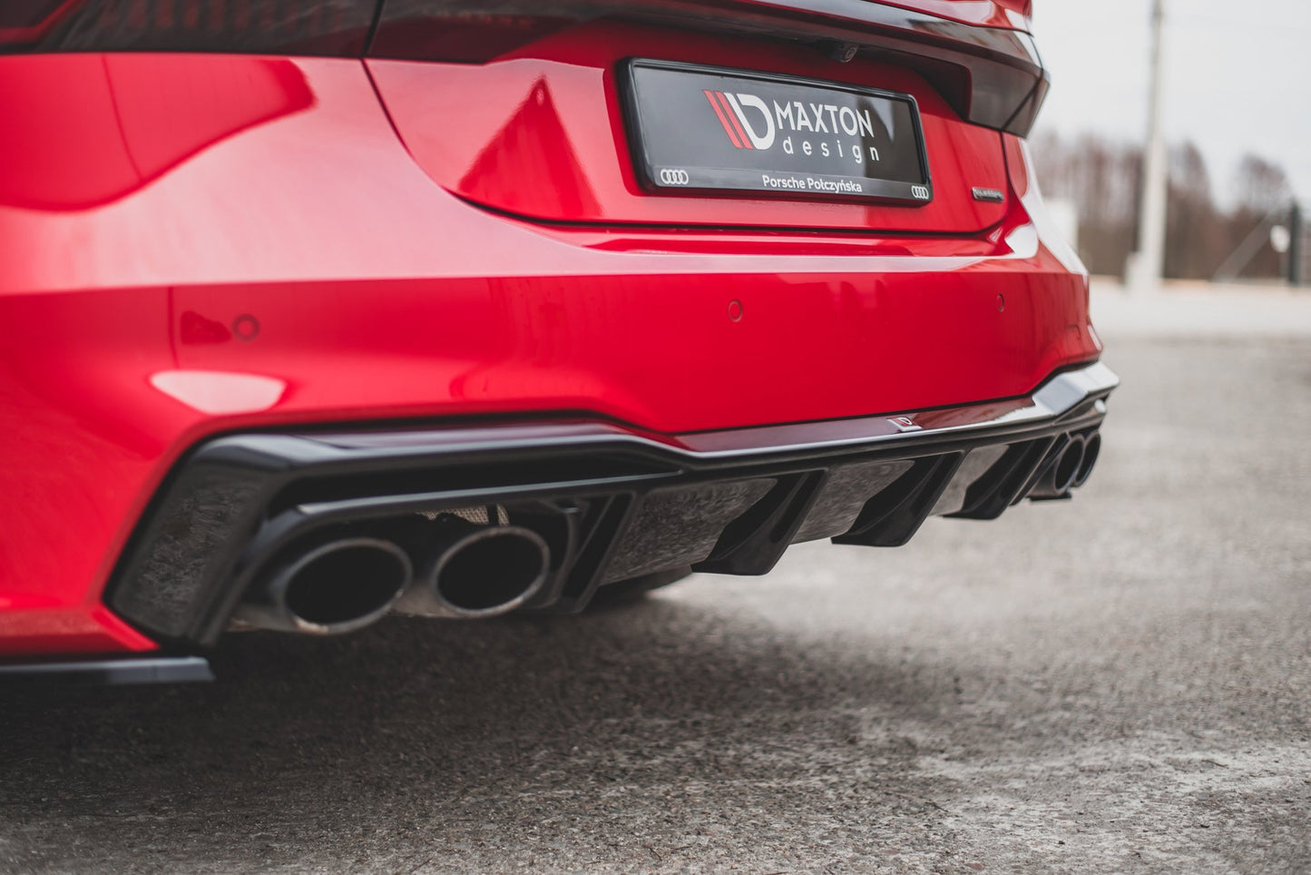 Diffusor Heck Ansatz für Audi S7 C8 Carbon Look
