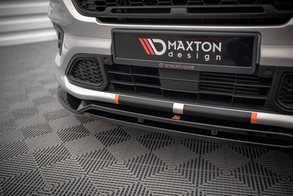 Front Ansatz für Ford Transit Custom ST-Line Mk1 Facelift schwarz Hochglanz