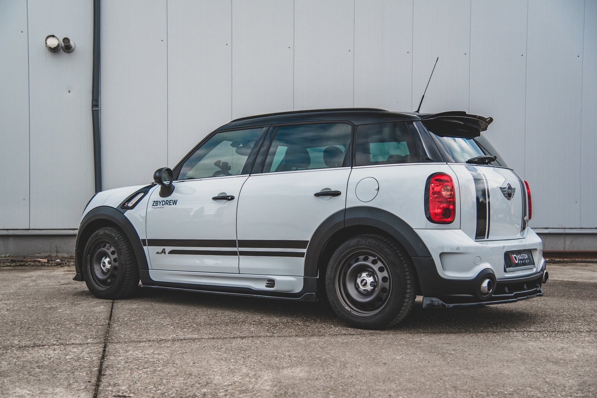 Seitenschweller Ansatz für Mini Countryman Mk1 JCW  schwarz matt