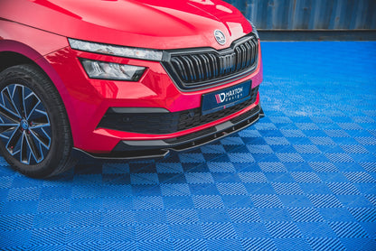 Front Ansatz V.1 für Skoda Kamiq schwarz Hochglanz