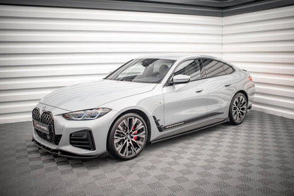 Seitenschweller Ansatz für V.2 für BMW 4er Gran Coupe M-Paket G26 Carbon Look