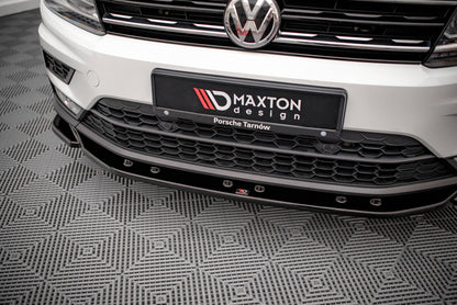 Front Ansatz für Volkswagen Tiguan Mk2 schwarz Hochglanz