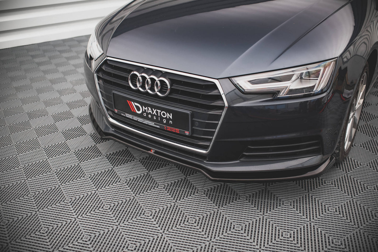 Front Ansatz V.2 für Audi A4 B9 schwarz matt