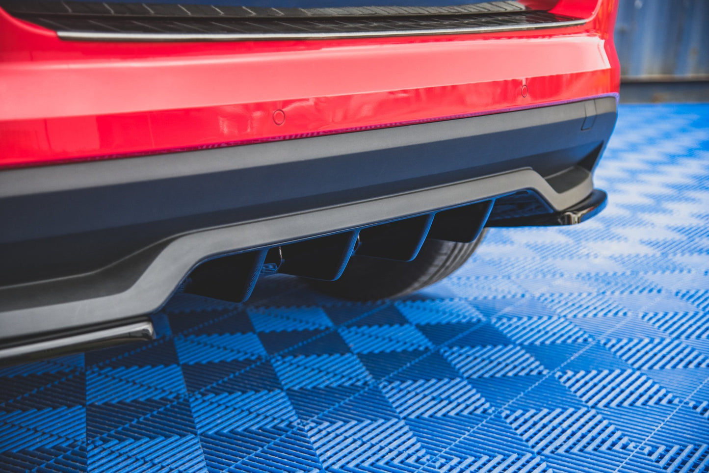 Diffusor Heck Ansatz für Skoda Kamiq schwarz matt