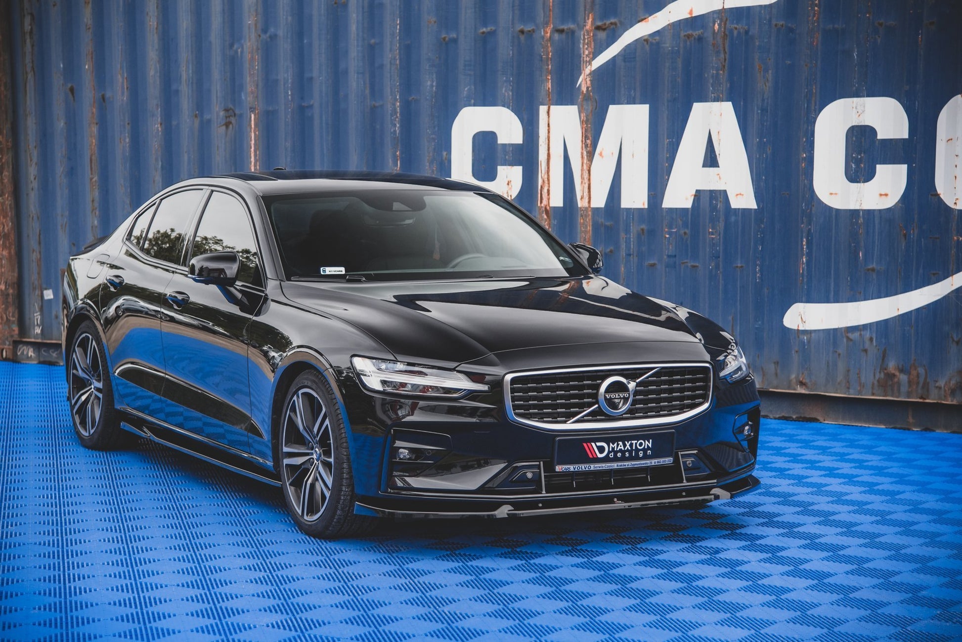 Front Ansatz V.1 für Volvo S60/V60 R-Design Mk3 schwarz matt