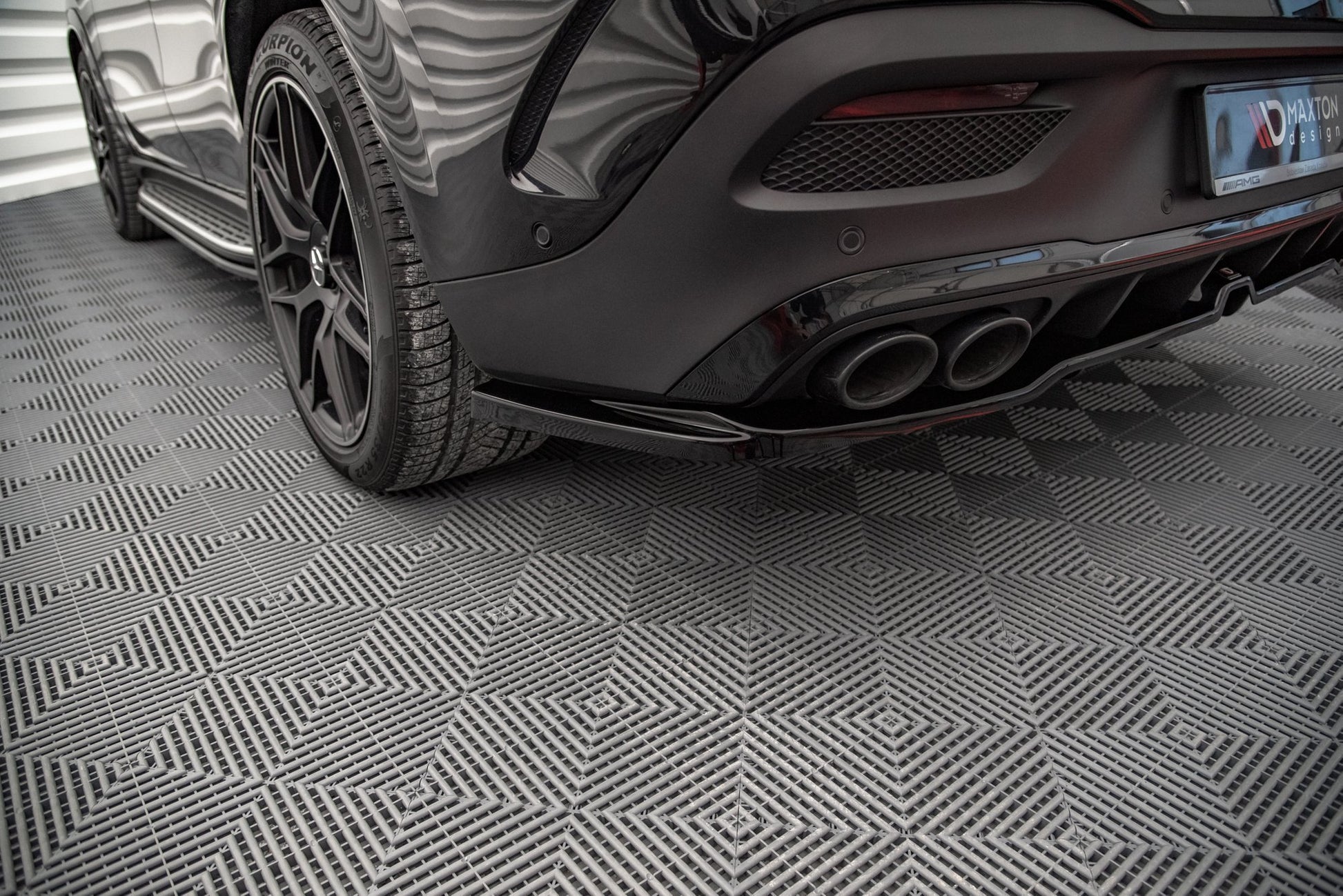 Mittlerer Diffusor Heck Ansatz DTM Look für Mercedes-AMG GLE Coupe C167 Carbon Look