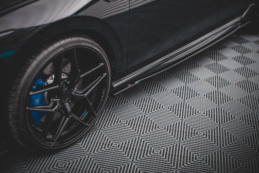 Seitenschweller Ansatz für V.1 für Volkswagen Golf R Mk8 schwarz Hochglanz