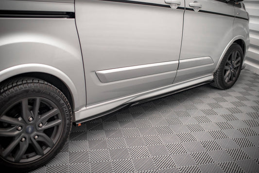 Seitenschweller Ansatz für Ford Transit Custom ST-Line Mk1 Facelift schwarz matt