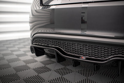 Diffusor Heck Ansatz für Ford Fiesta ST (5-Türige version) Mk7 Facelift schwarz matt